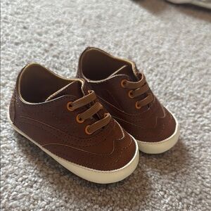 Brown Baby Shoes with White Soles
